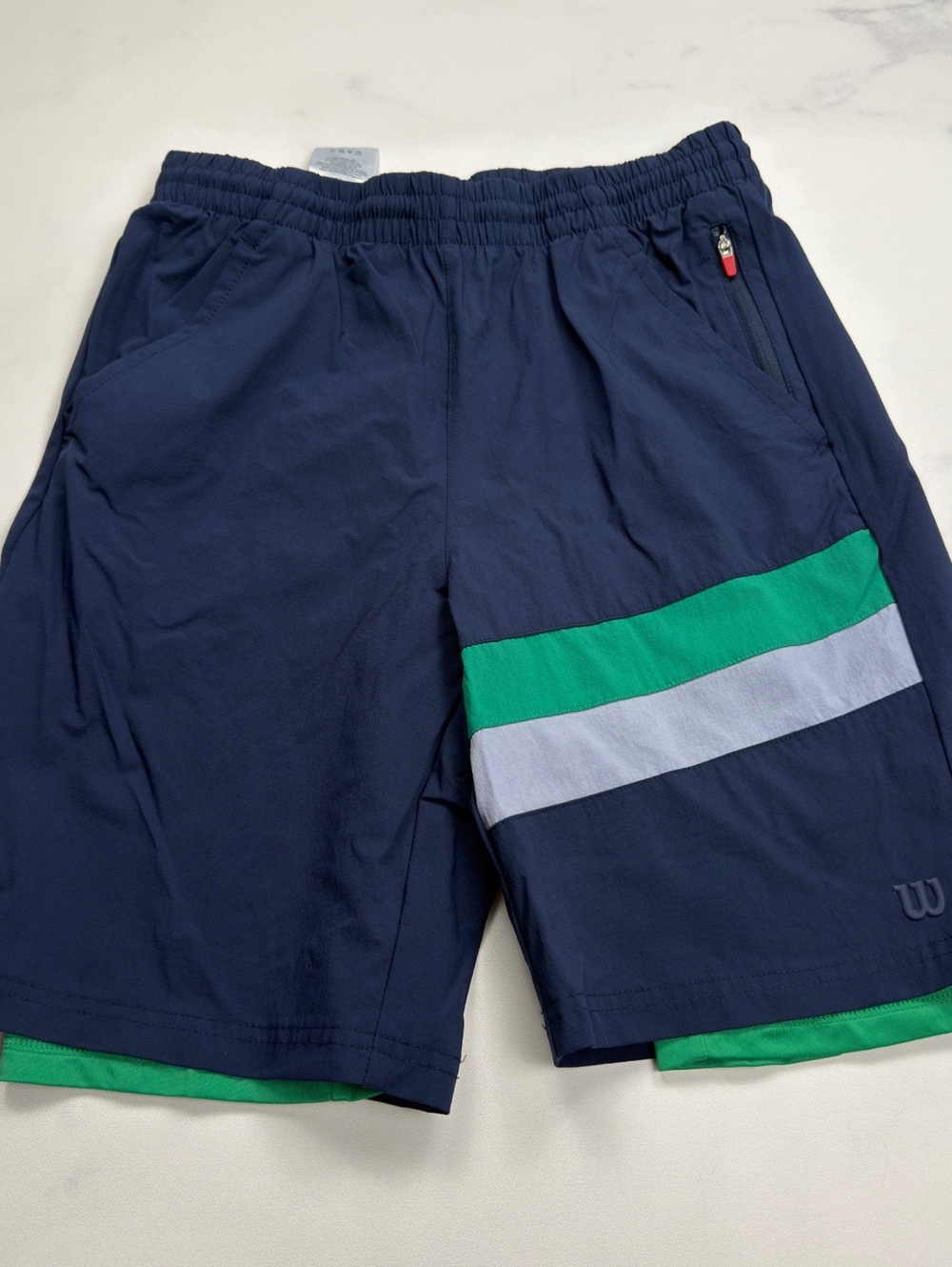 Wilson Athletic Track Shorts Colorblock Design - Kids XL